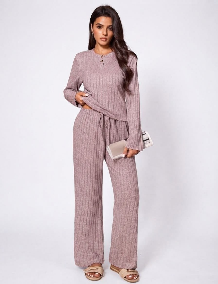 Rosewood rose Henley top and matching trousers